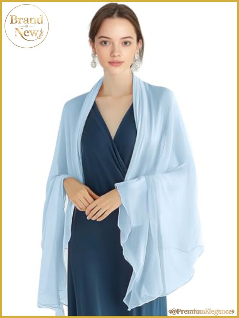 Womens Chiffon Sheer Shawl Wrap Evening Dress Scarf Wedding Bridal